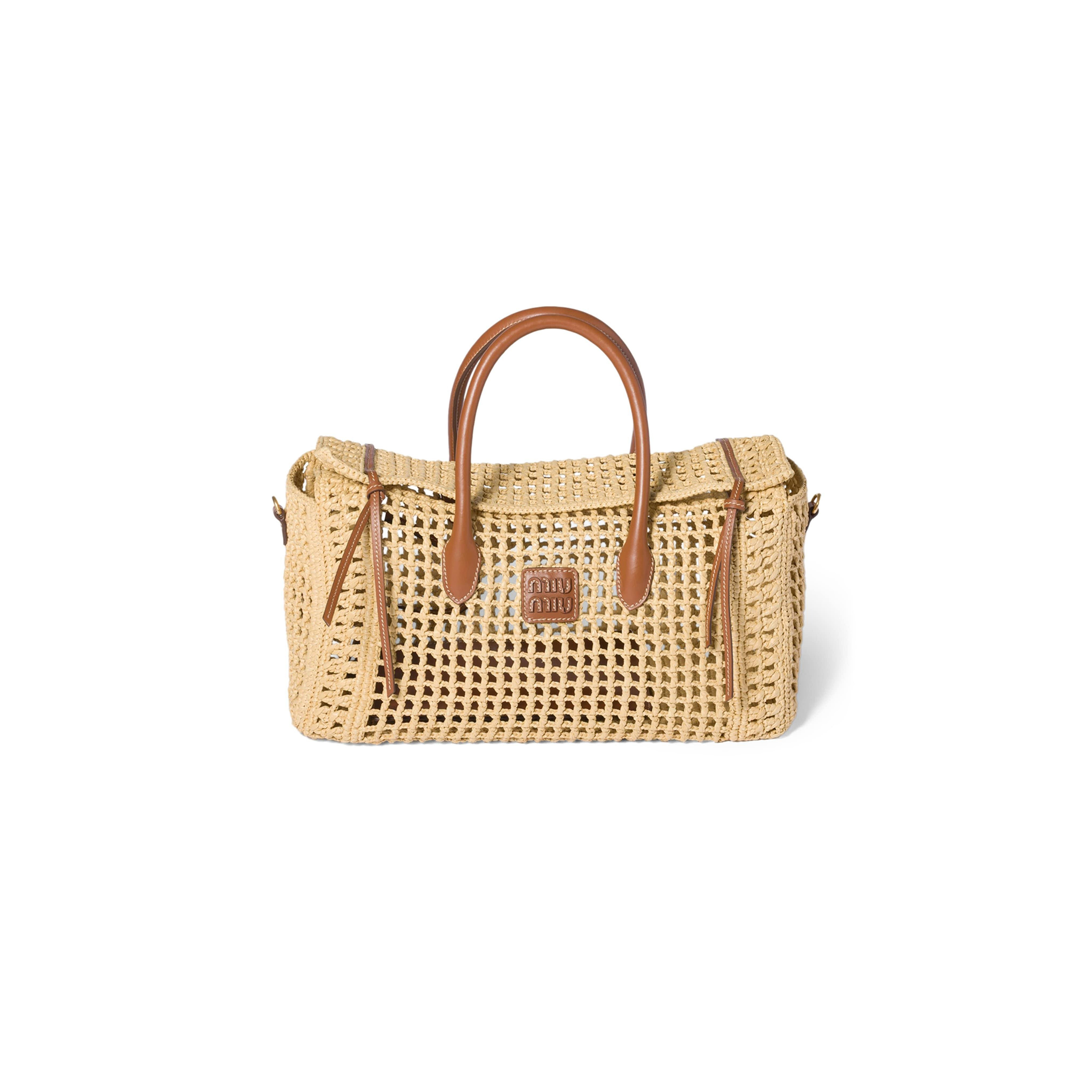 M1v M1v WOMEN'S METALLIC RAFFIA TOP-HANDLE BAG 5BA315 (33.5*18*12cm)